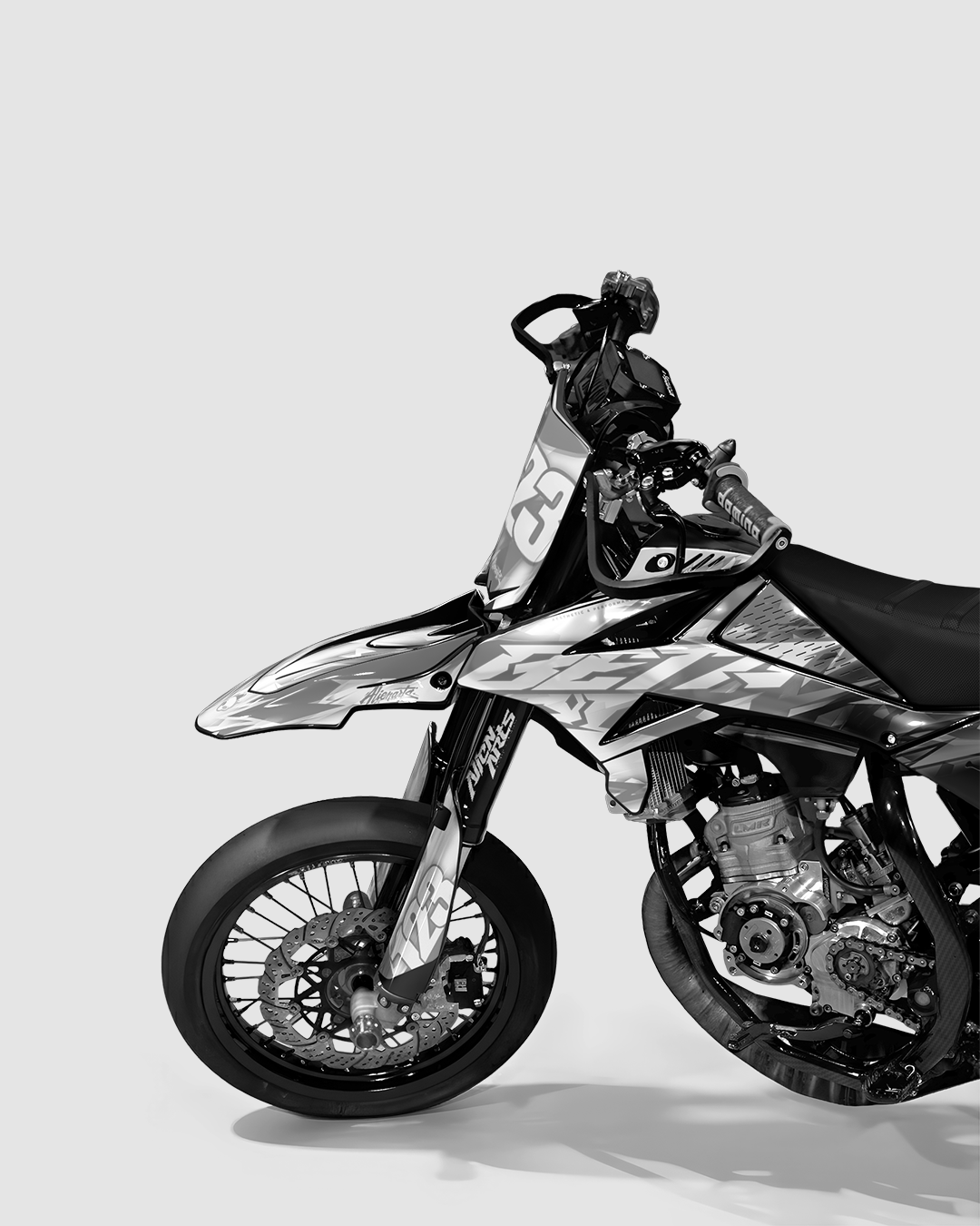 RUSH - Kit deco BETA 50cc - Blanc — vue de face