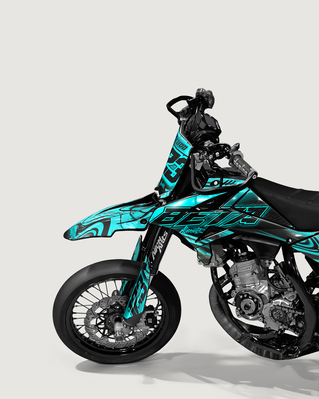VORTEX - Kit deco BETA 50cc - Turquoise — vue de face