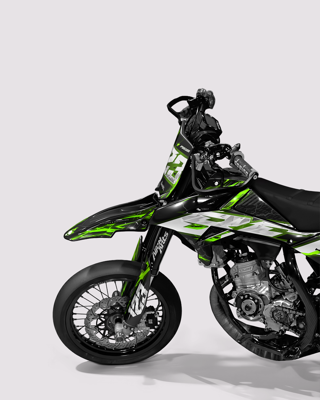 STORMX - Kit deco BETA 50cc - Vert — vue de face