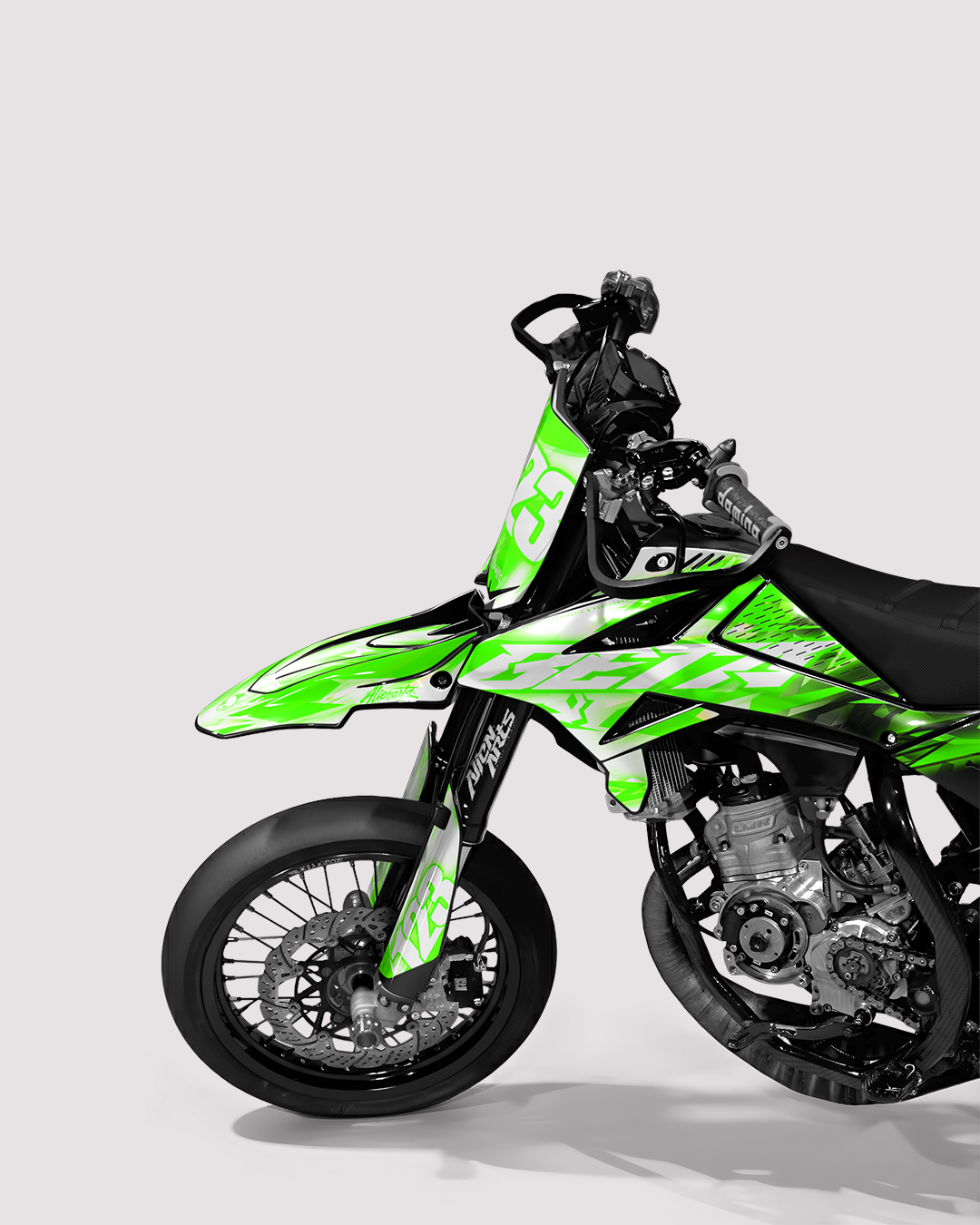 RUSH - Kit deco BETA 50cc - Vert — vue de face