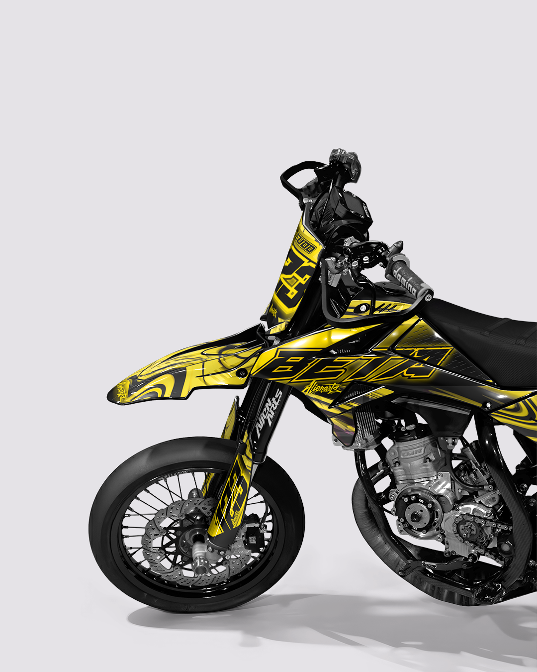VORTEX - Kit deco BETA 50cc - Jaune — vue de face