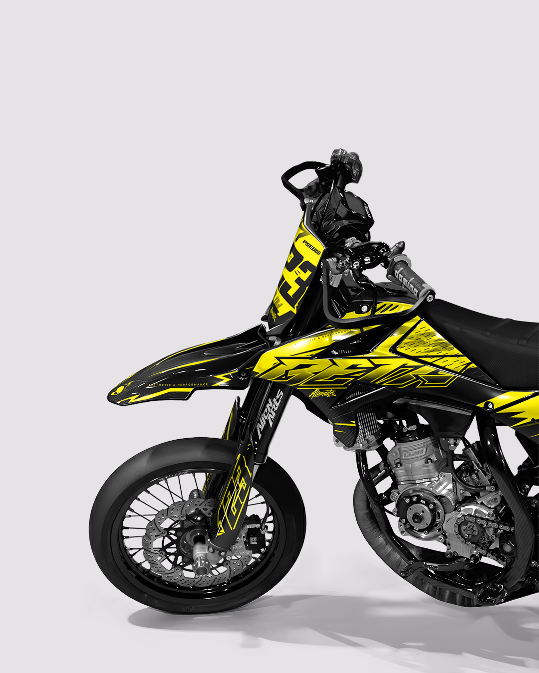 REAPER - Kit deco BETA 50cc - Jaune — vue de face