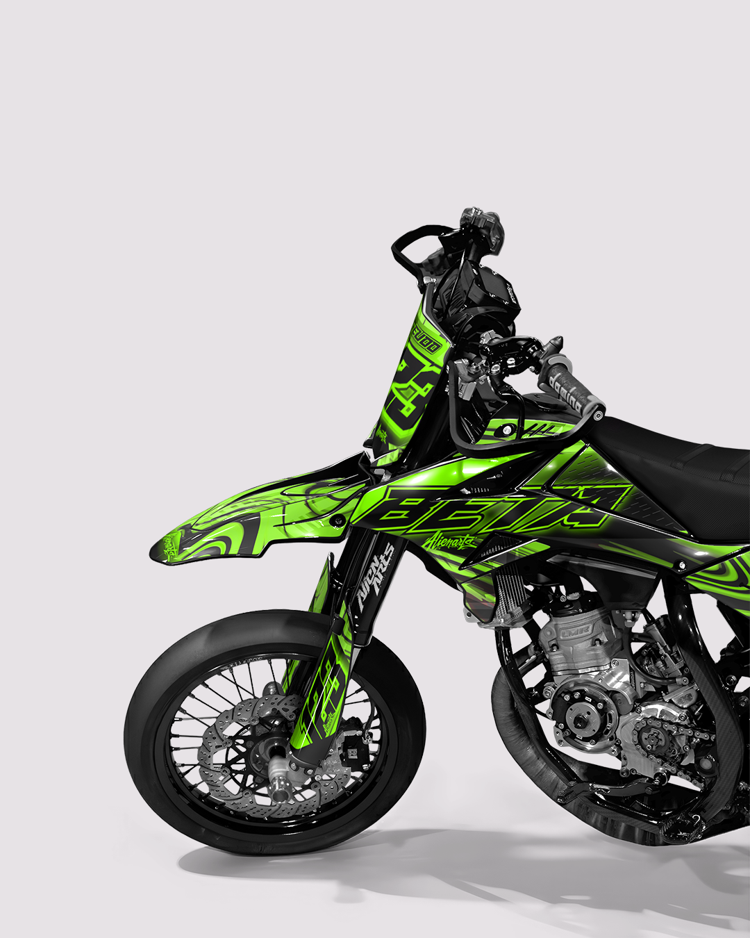 VORTEX - Kit deco BETA 50cc - Vert — vue de face