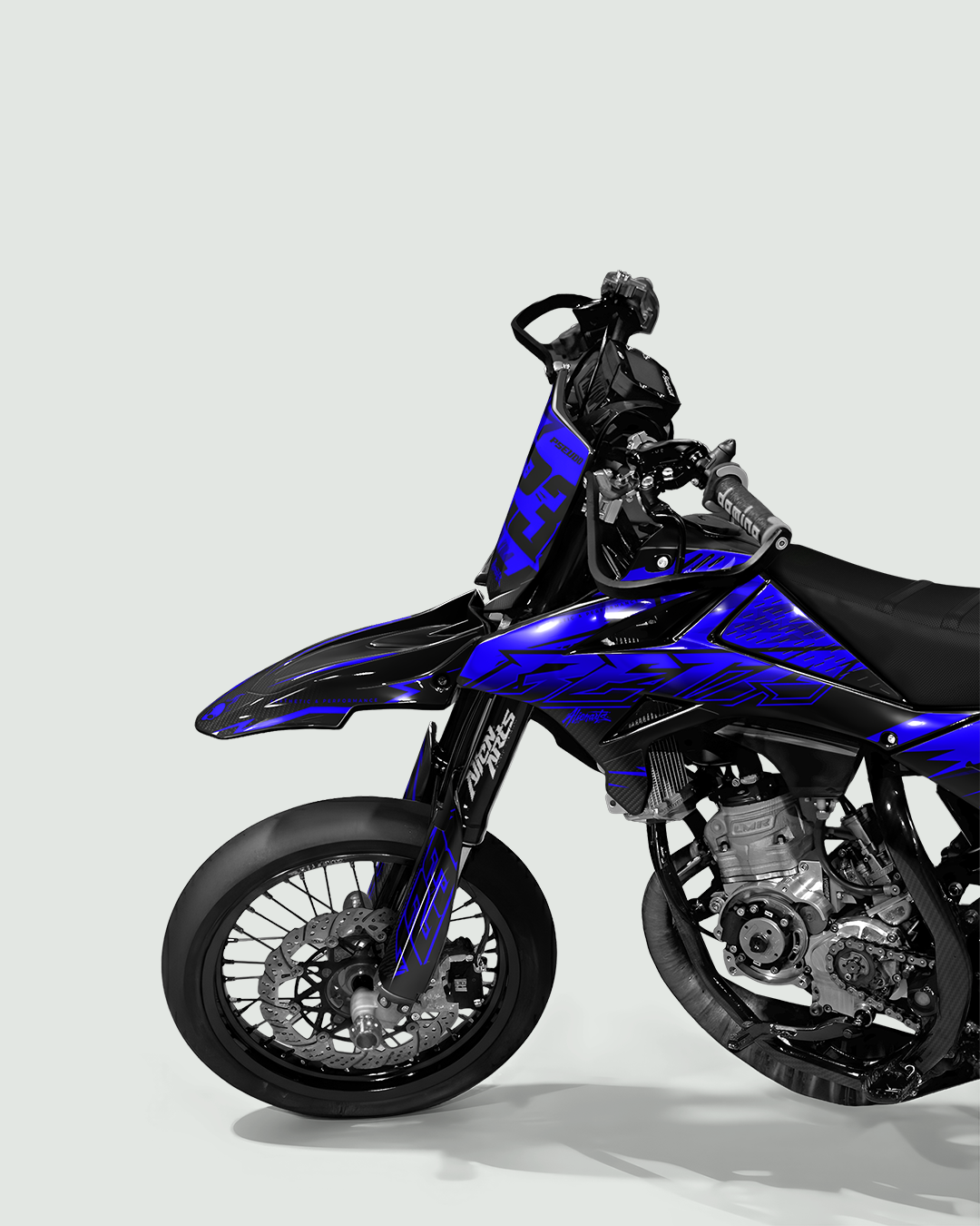 REAPER - Kit deco BETA 50cc - Bleu — vue de face