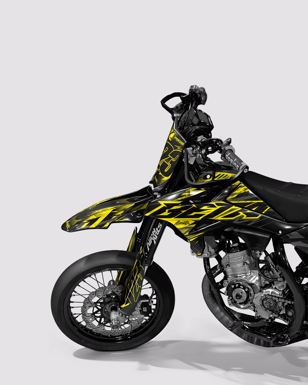 NEMESIS - Kit deco BETA 50cc - Jaune — vue de face