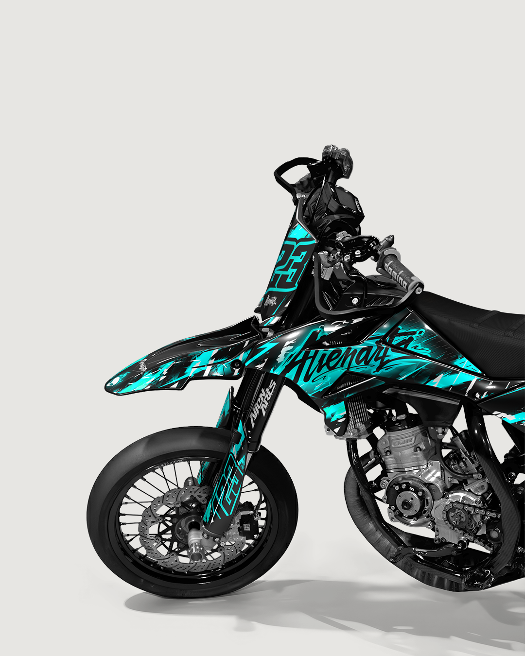 ROGUE - Kit deco BETA 50cc - Turquoise — vue de face