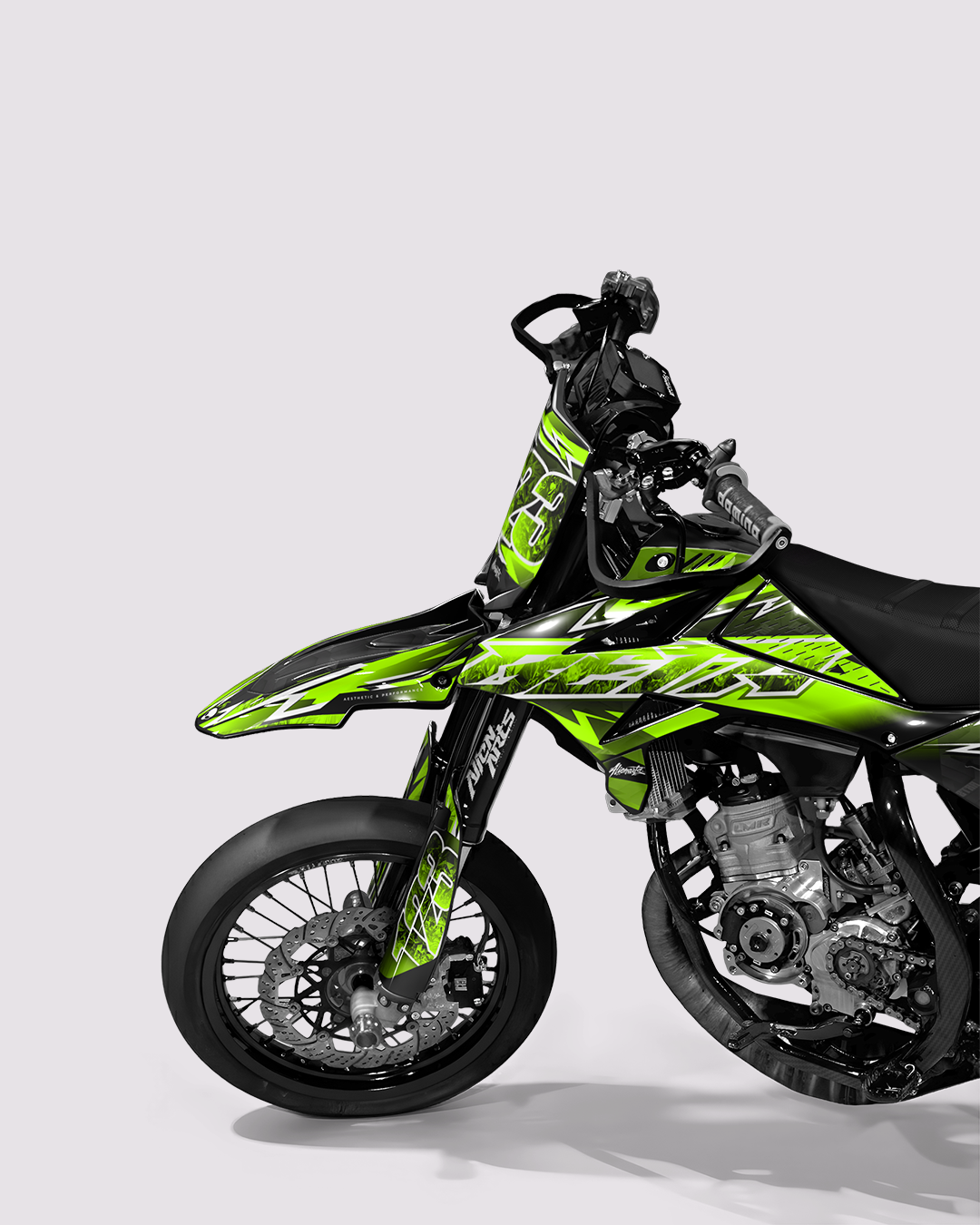 RAMPAGE - Kit deco BETA 50cc - Vert — vue de face