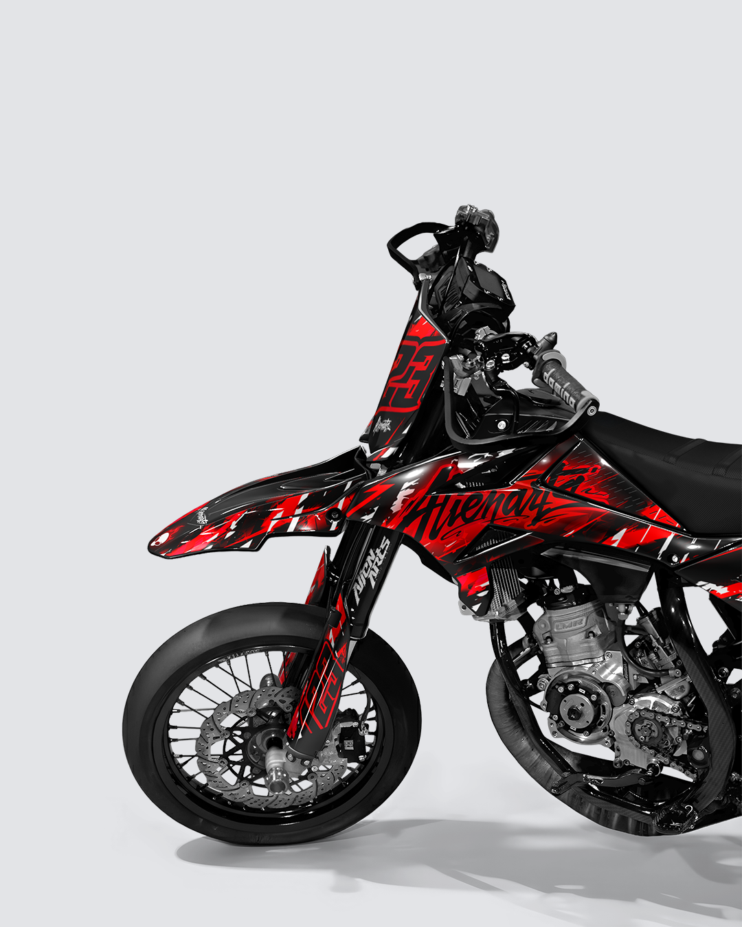 ROGUE - Kit deco BETA 50cc - Rouge — vue de face