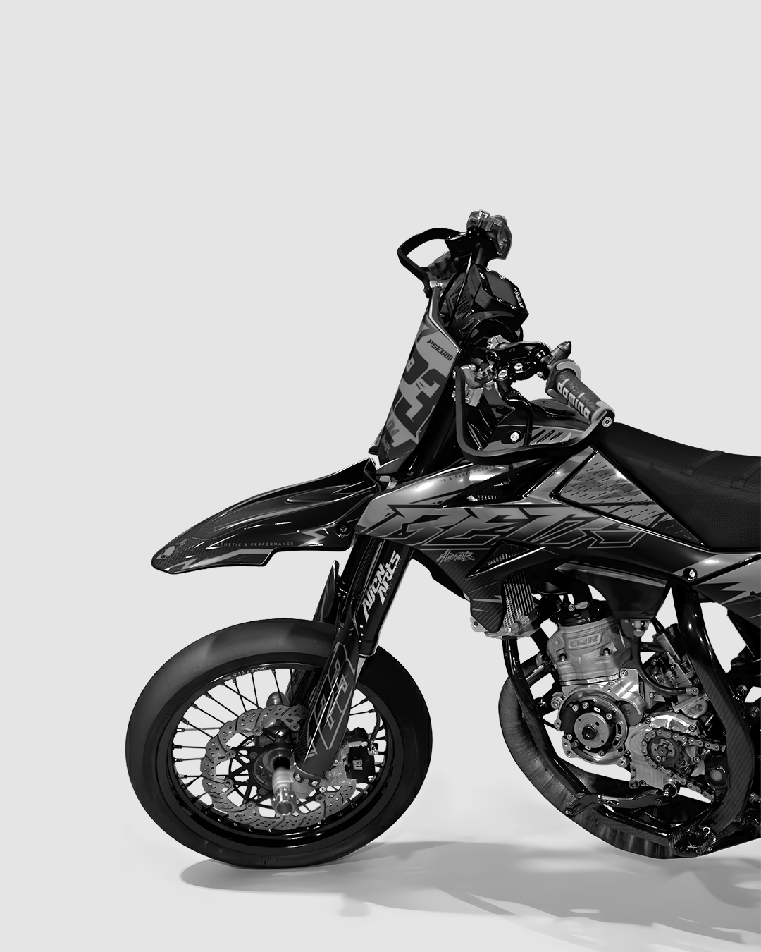 REAPER - Kit deco BETA 50cc - Blanc — vue de face