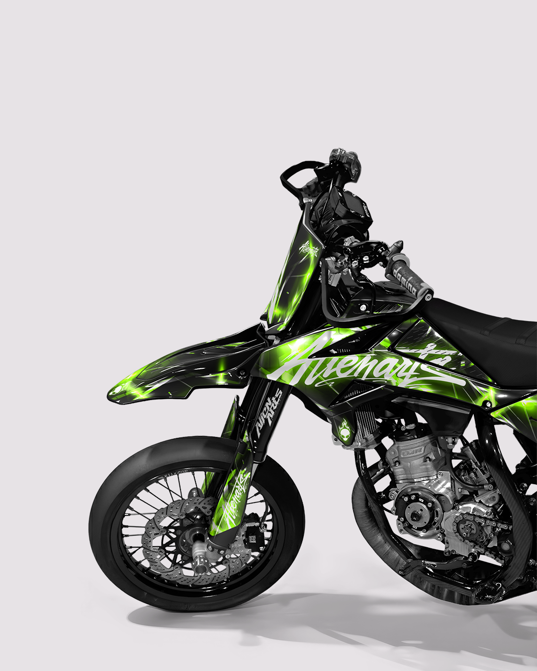 PLASMA - Kit deco BETA 50cc - Vert — vue de face
