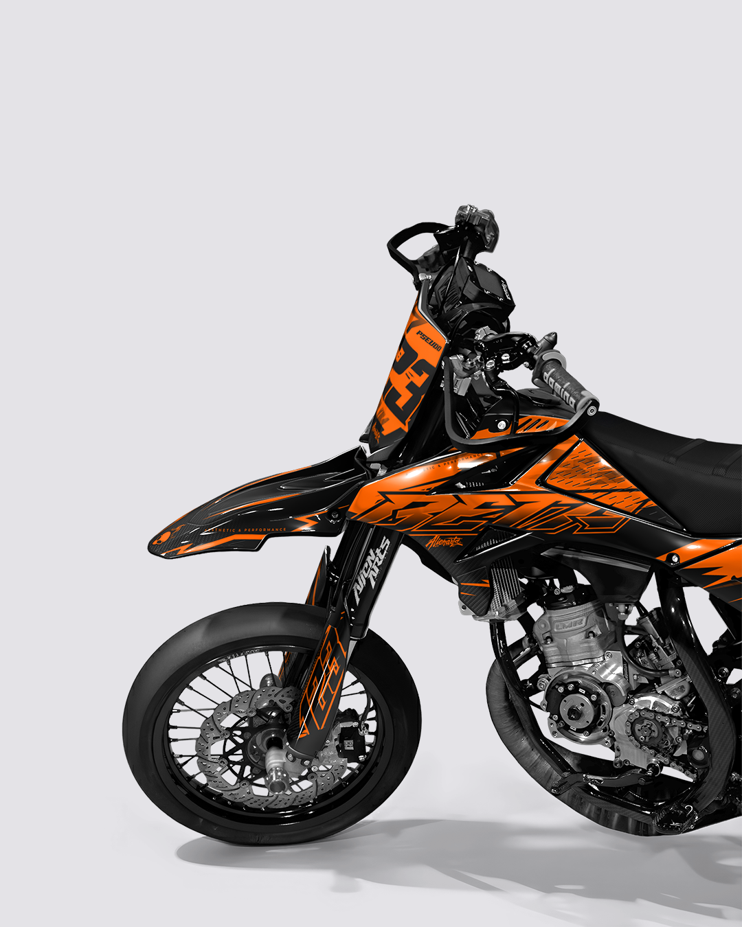 REAPER - Kit deco BETA 50cc - Orange — vue de face