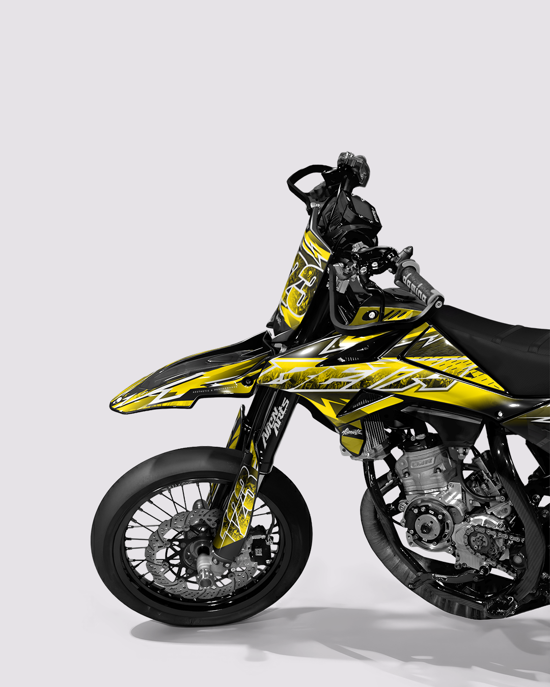 RAMPAGE - Kit deco BETA 50cc - Jaune — vue de face