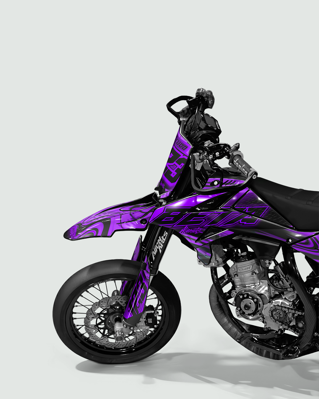 VORTEX - Kit deco BETA 50cc - Violet — vue de face