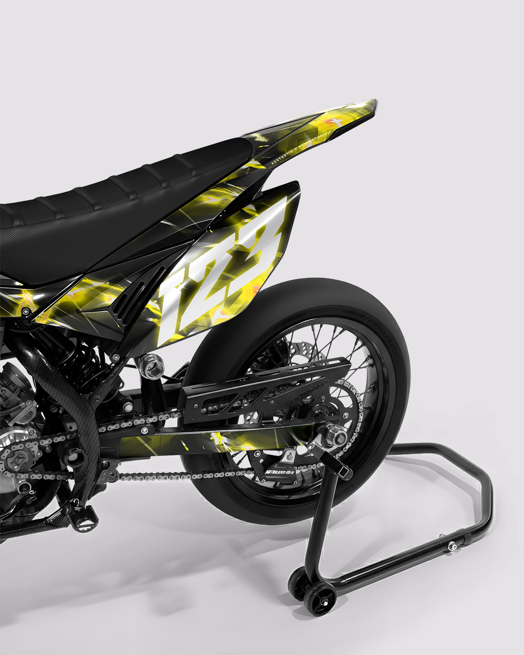 PLASMA - Kit deco BETA 50cc - Jaune — vue de dos