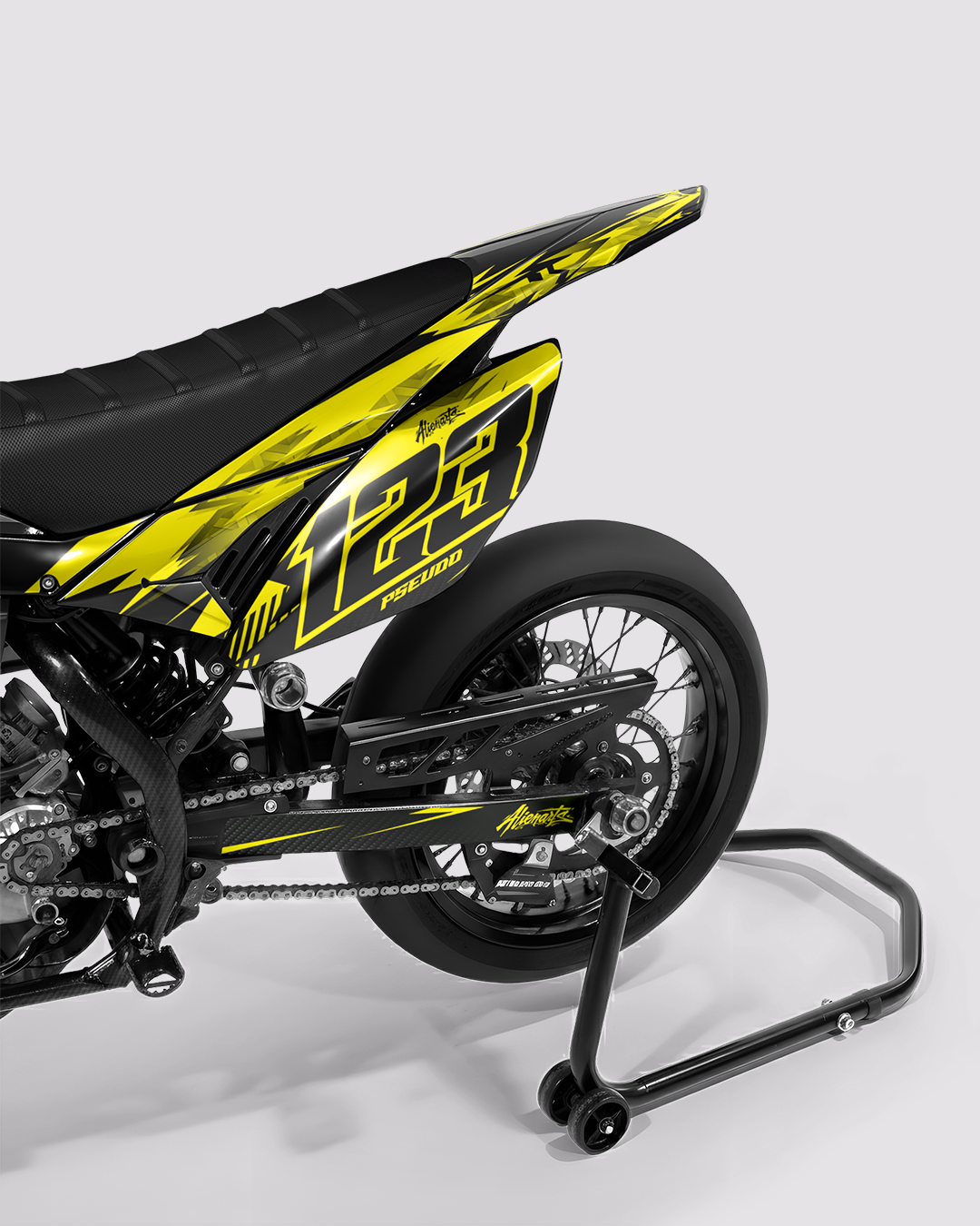REAPER - Kit deco BETA 50cc - Jaune — vue de dos