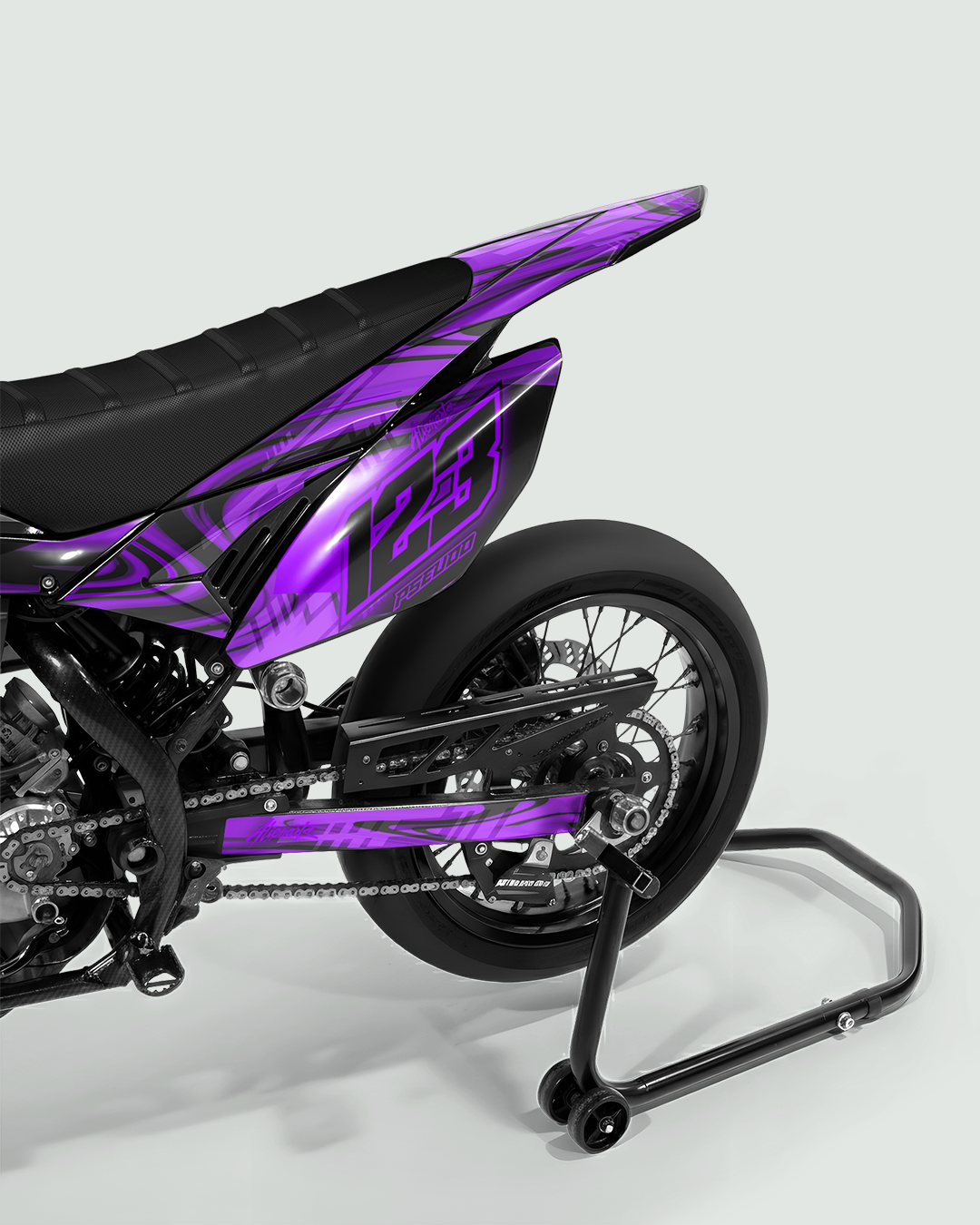 VORTEX - Kit deco BETA 50cc - Violet — vue de dos