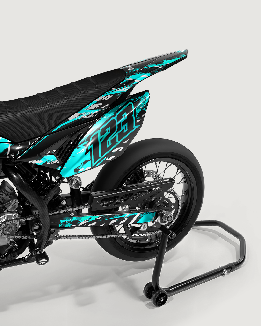 ROGUE - Kit deco BETA 50cc - Turquoise — vue de dos
