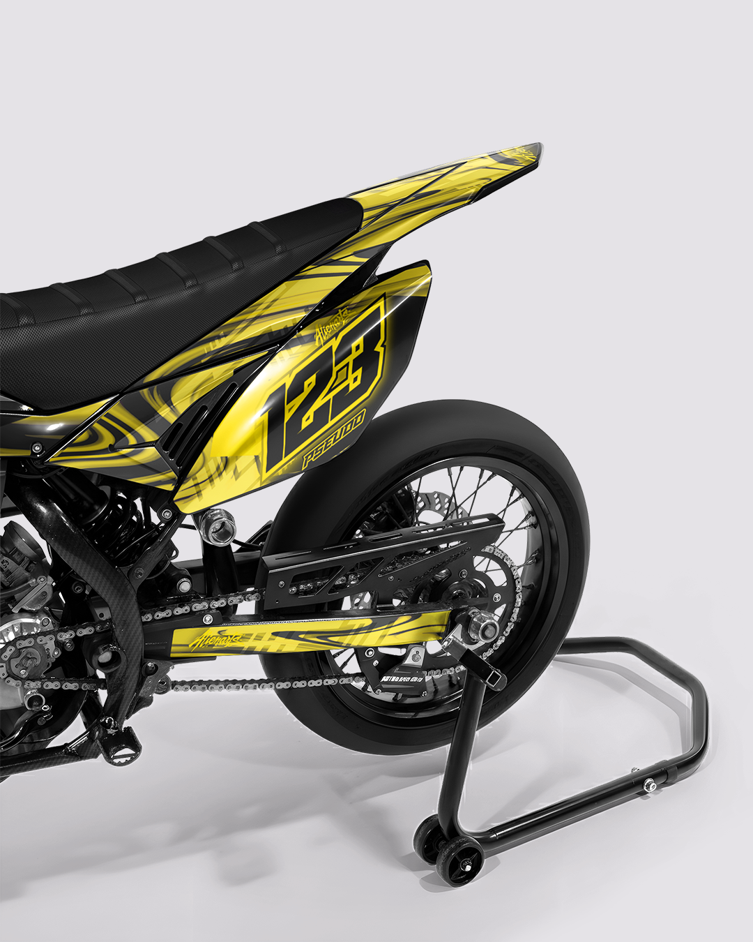 VORTEX - Kit deco BETA 50cc - Jaune — vue de dos