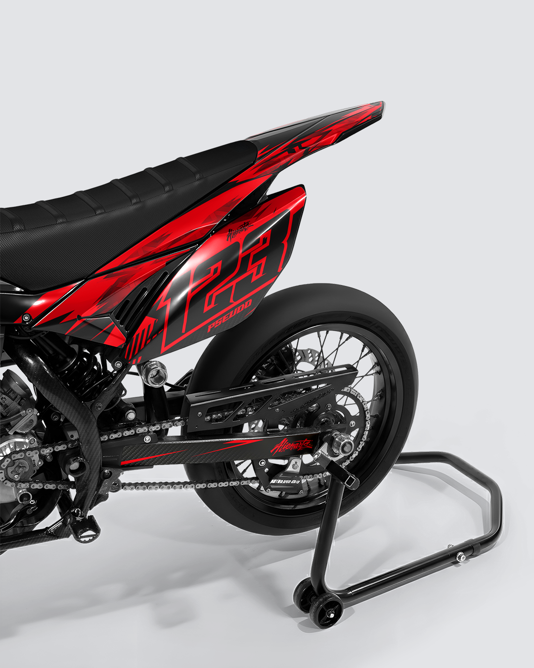 REAPER - Kit deco BETA 50cc - Rouge — vue de dos