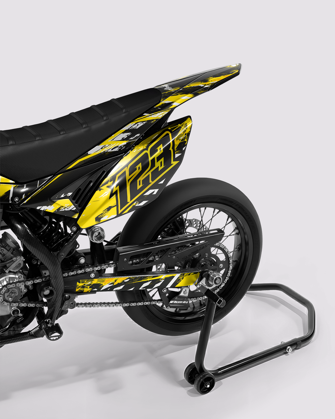 ROGUE - Kit deco BETA 50cc - Jaune — vue de dos