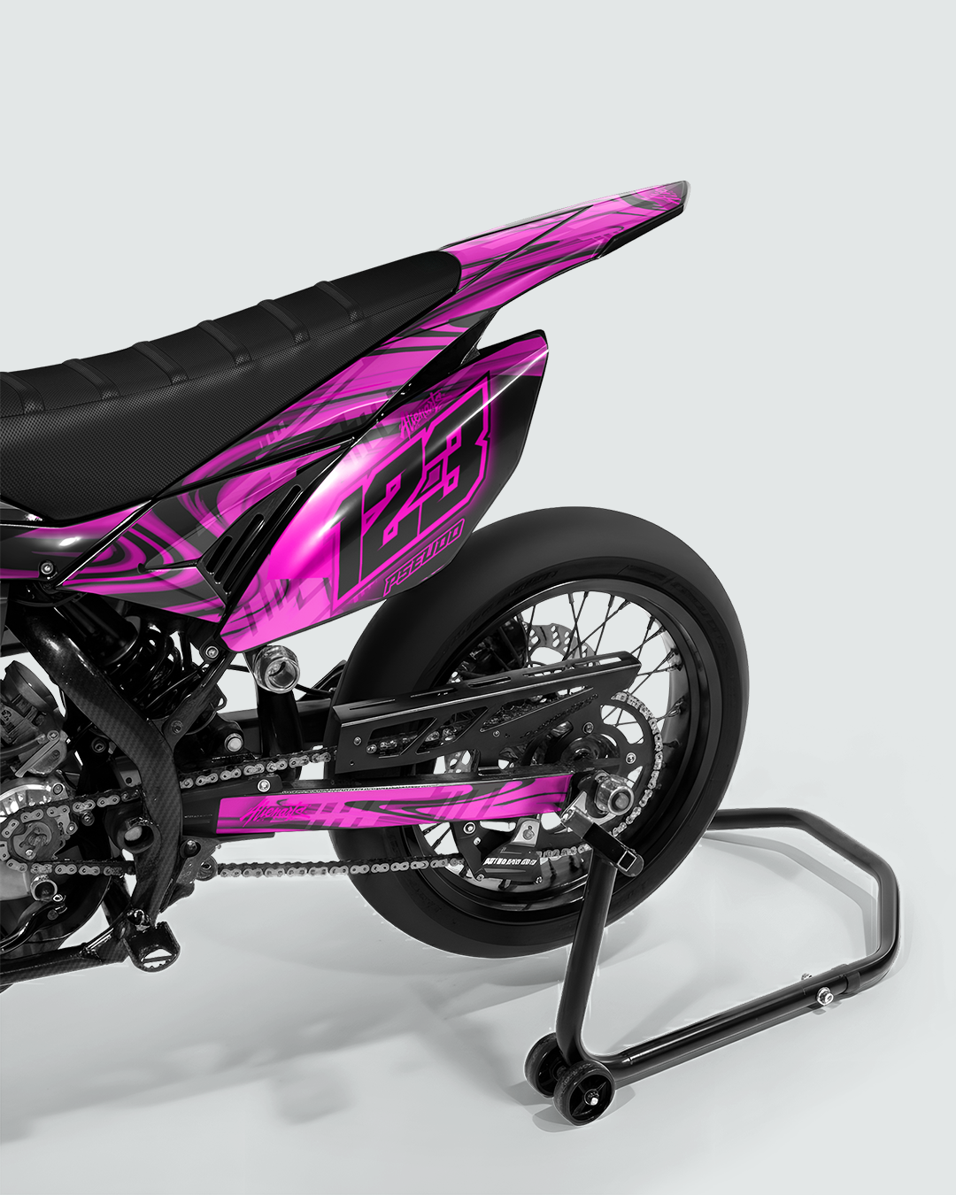 VORTEX - Kit deco BETA 50cc - Rose — vue de dos