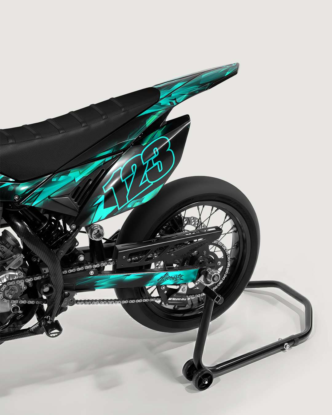 RUSH - Kit deco BETA 50cc - Turquoise — vue de dos