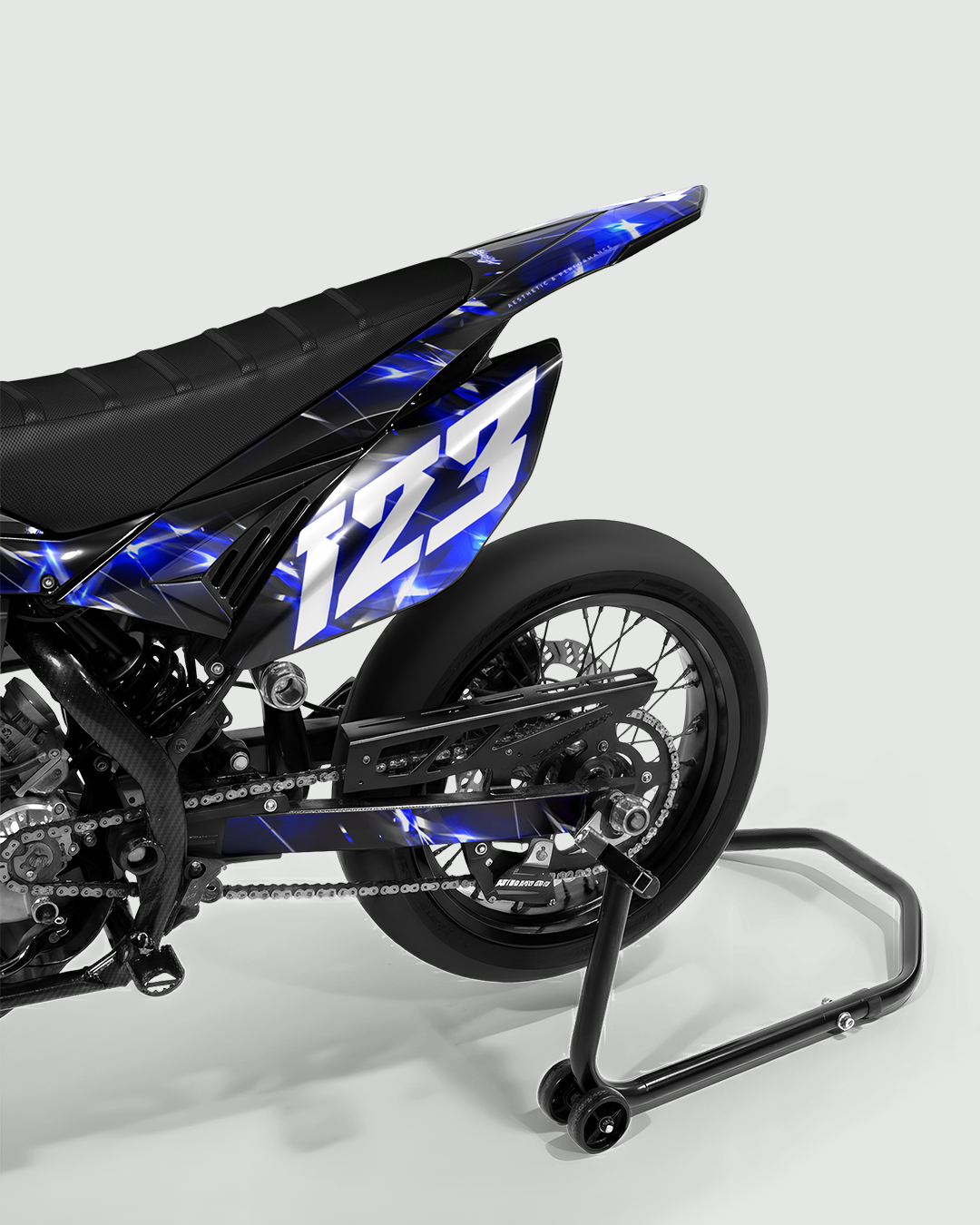 PLASMA - Kit deco BETA 50cc - Bleu — vue de dos