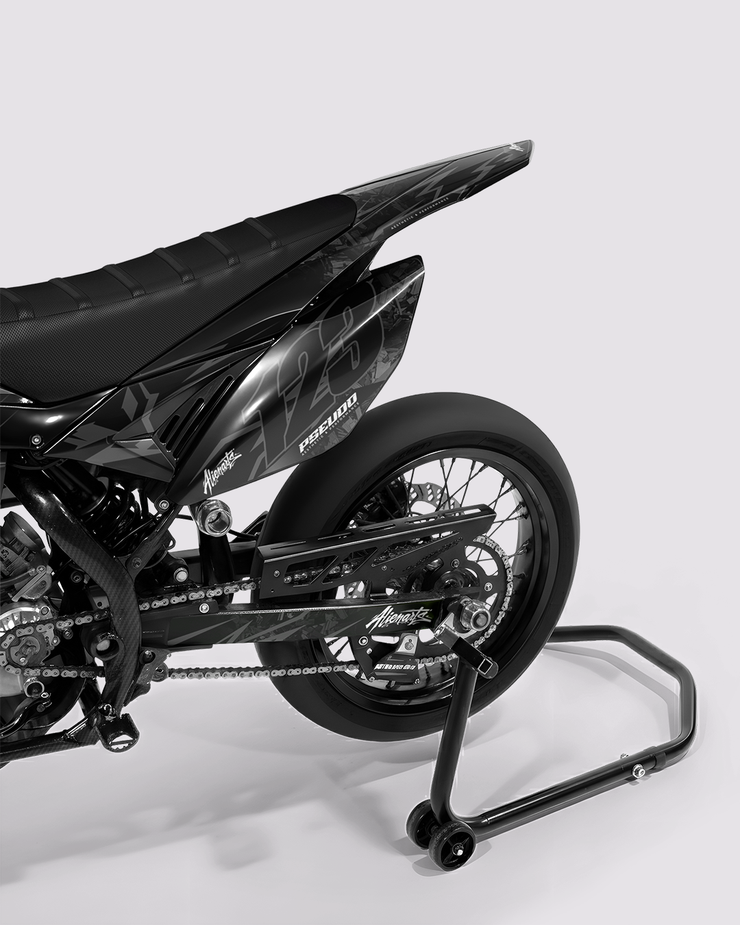 NEMESIS - Kit deco BETA 50cc - Jaune — vue de dos
