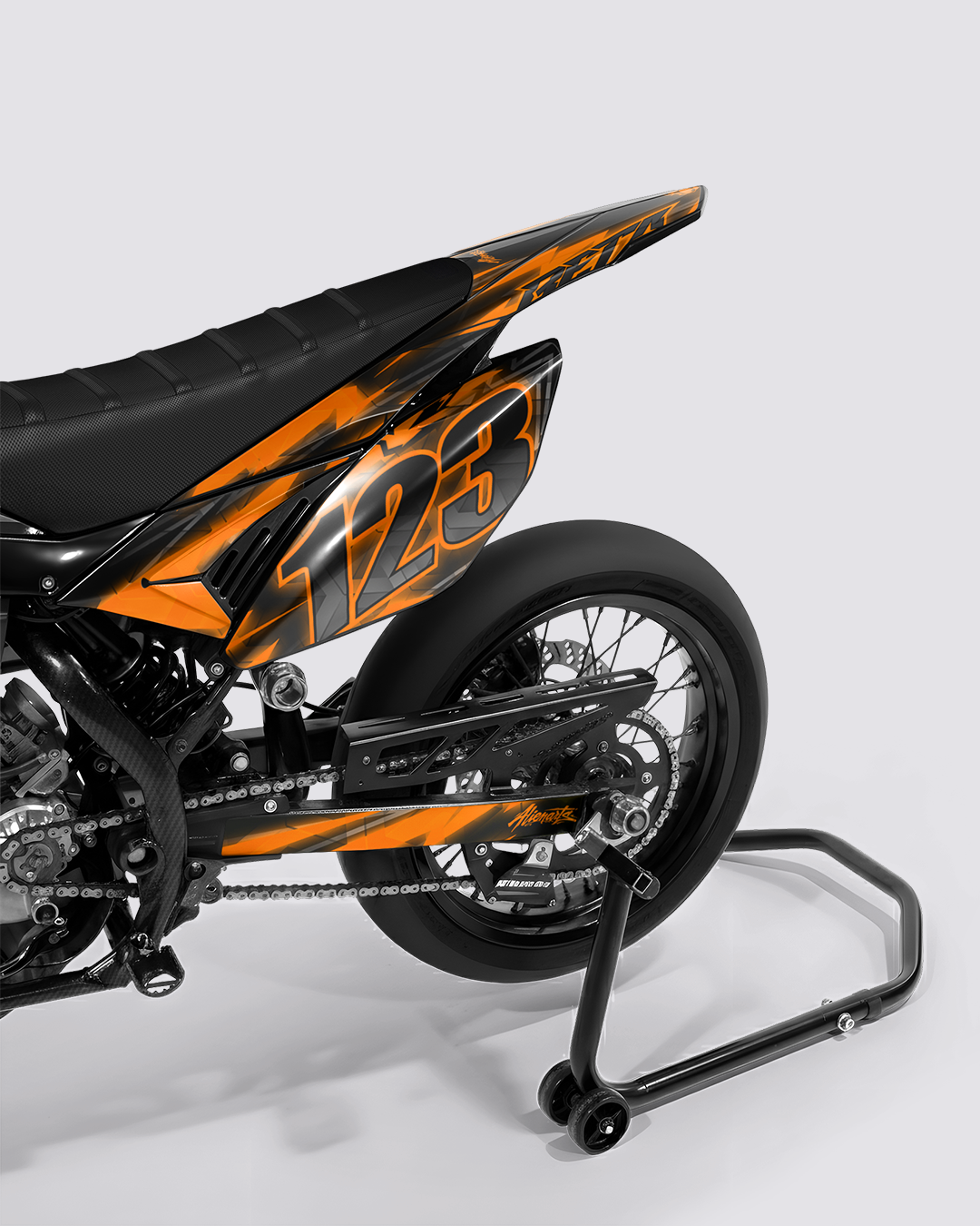 RAZOR - Kit deco BETA 50cc - Orange — vue de dos
