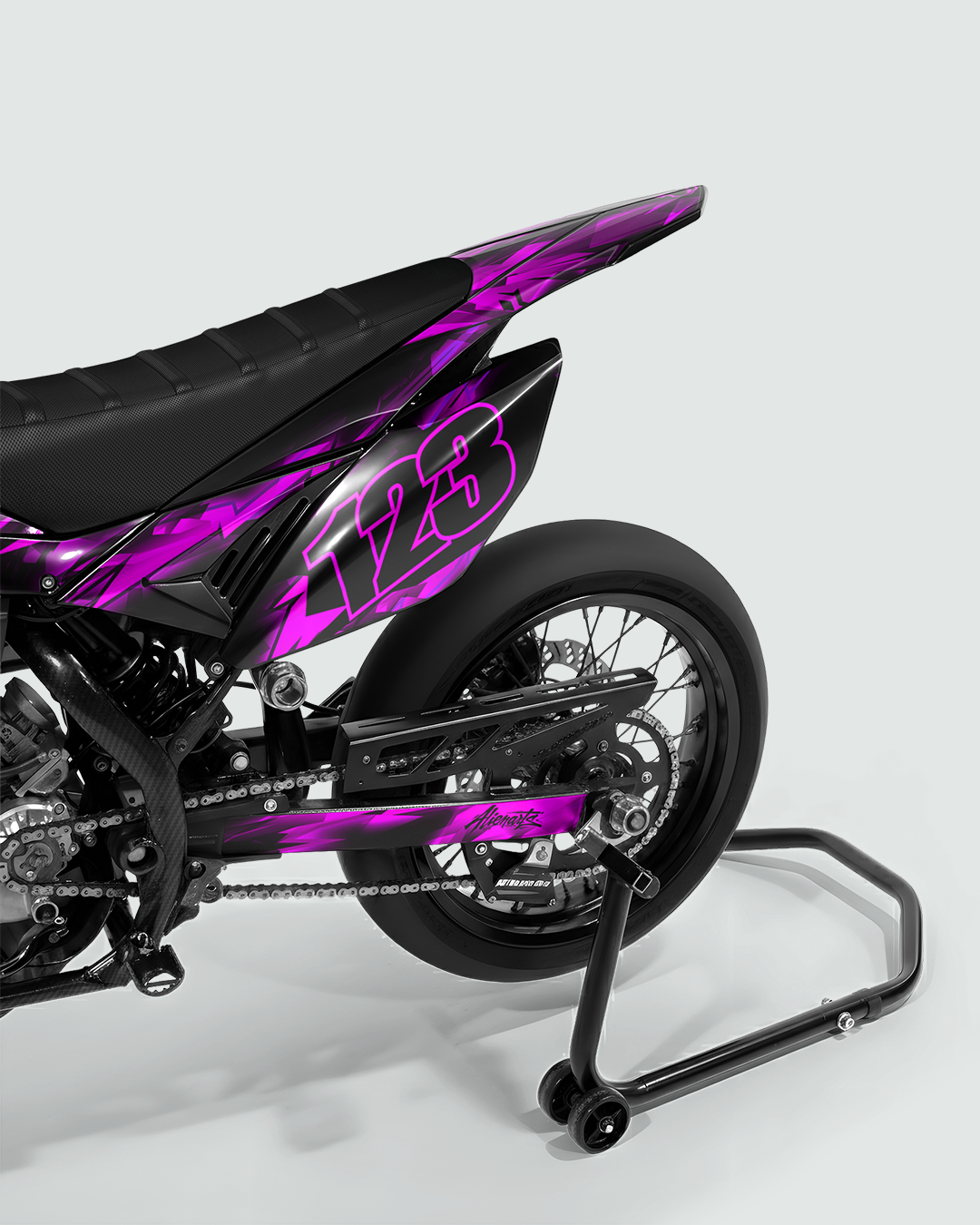 RUSH - Kit deco BETA 50cc - Rose — vue de dos