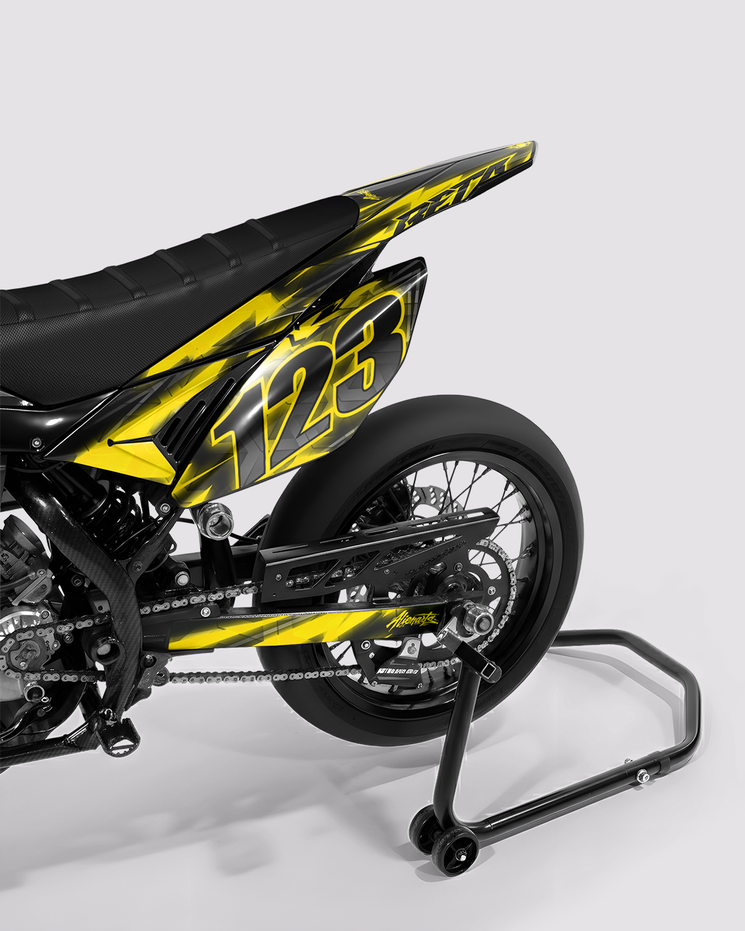 RAZOR - Kit deco BETA 50cc - Jaune — vue de dos