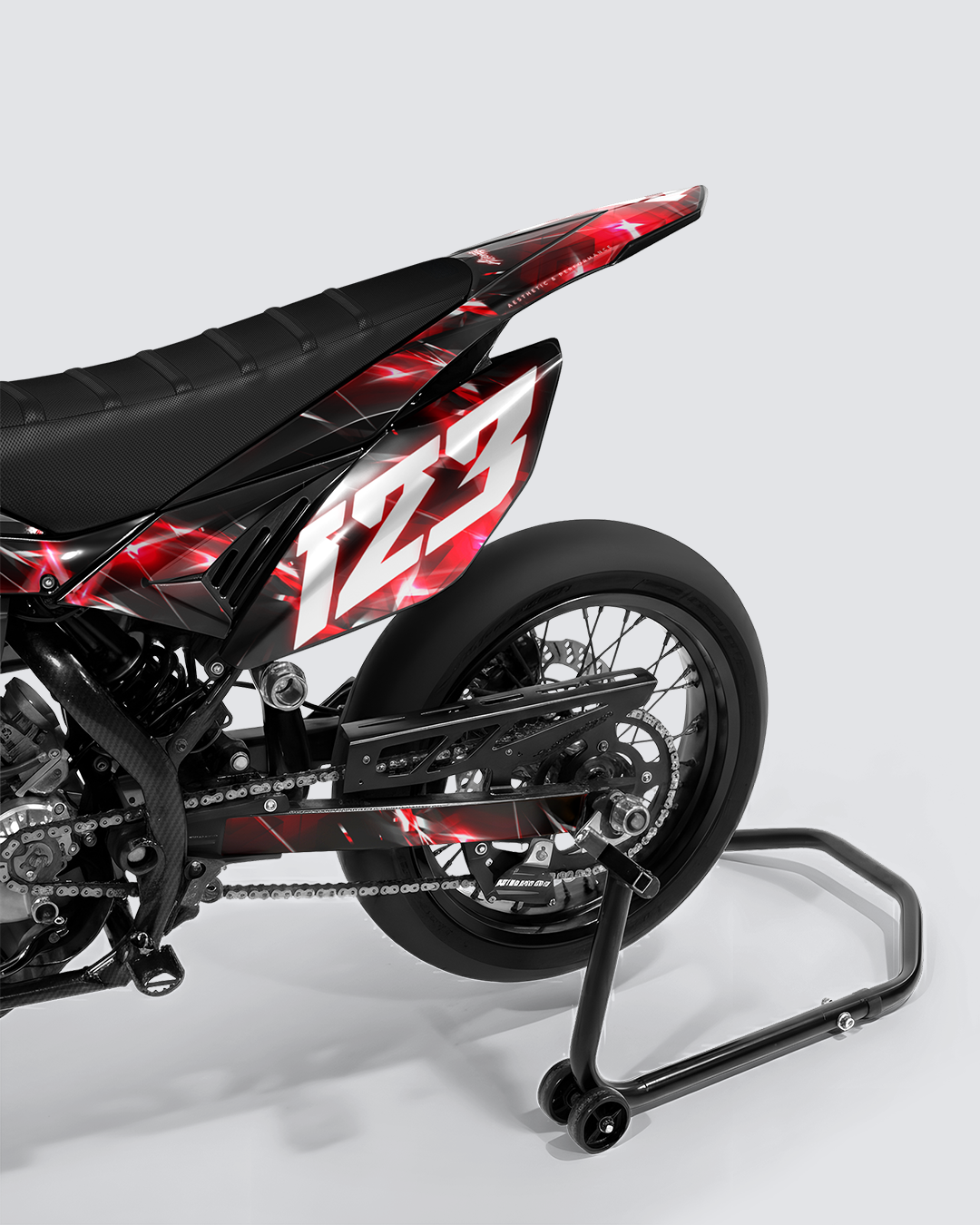 PLASMA - Kit deco BETA 50cc - Rouge — vue de dos