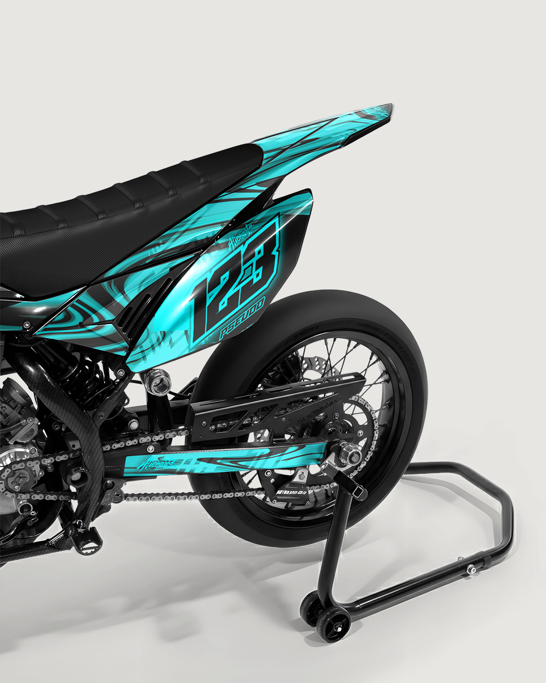 VORTEX - Kit deco BETA 50cc - Turquoise — vue de dos