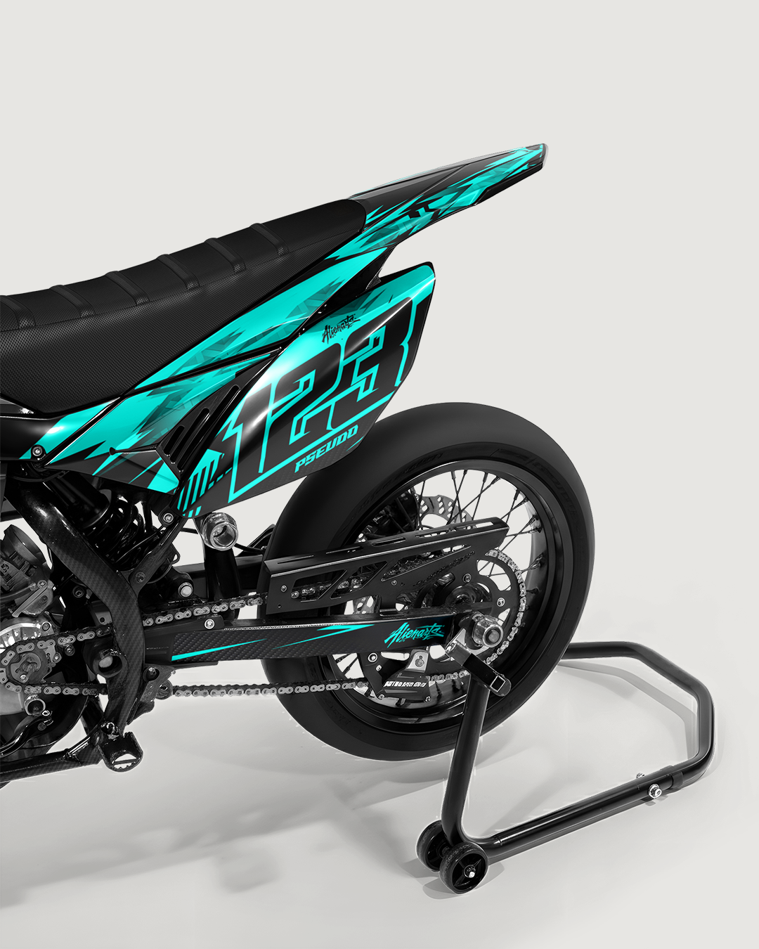 REAPER - Kit deco BETA 50cc - Turquoise — vue de dos