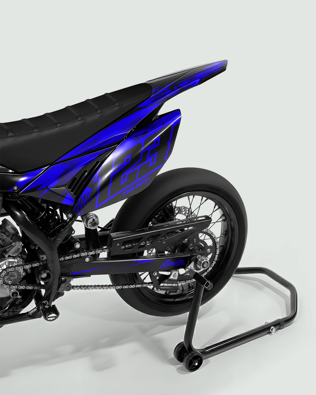 REAPER - Kit deco BETA 50cc - Bleu — vue de dos