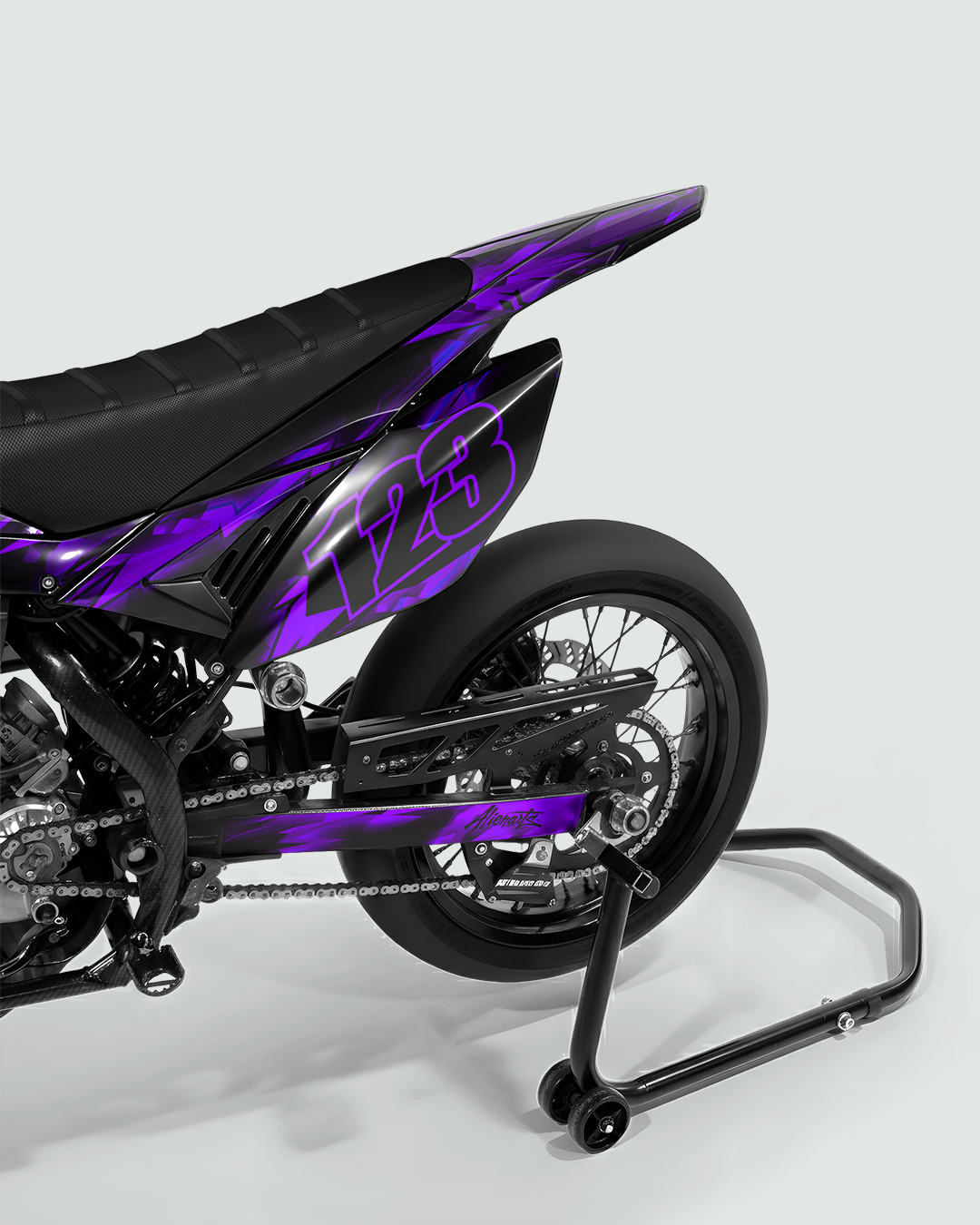 RUSH - Kit deco BETA 50cc - Violet — vue de dos