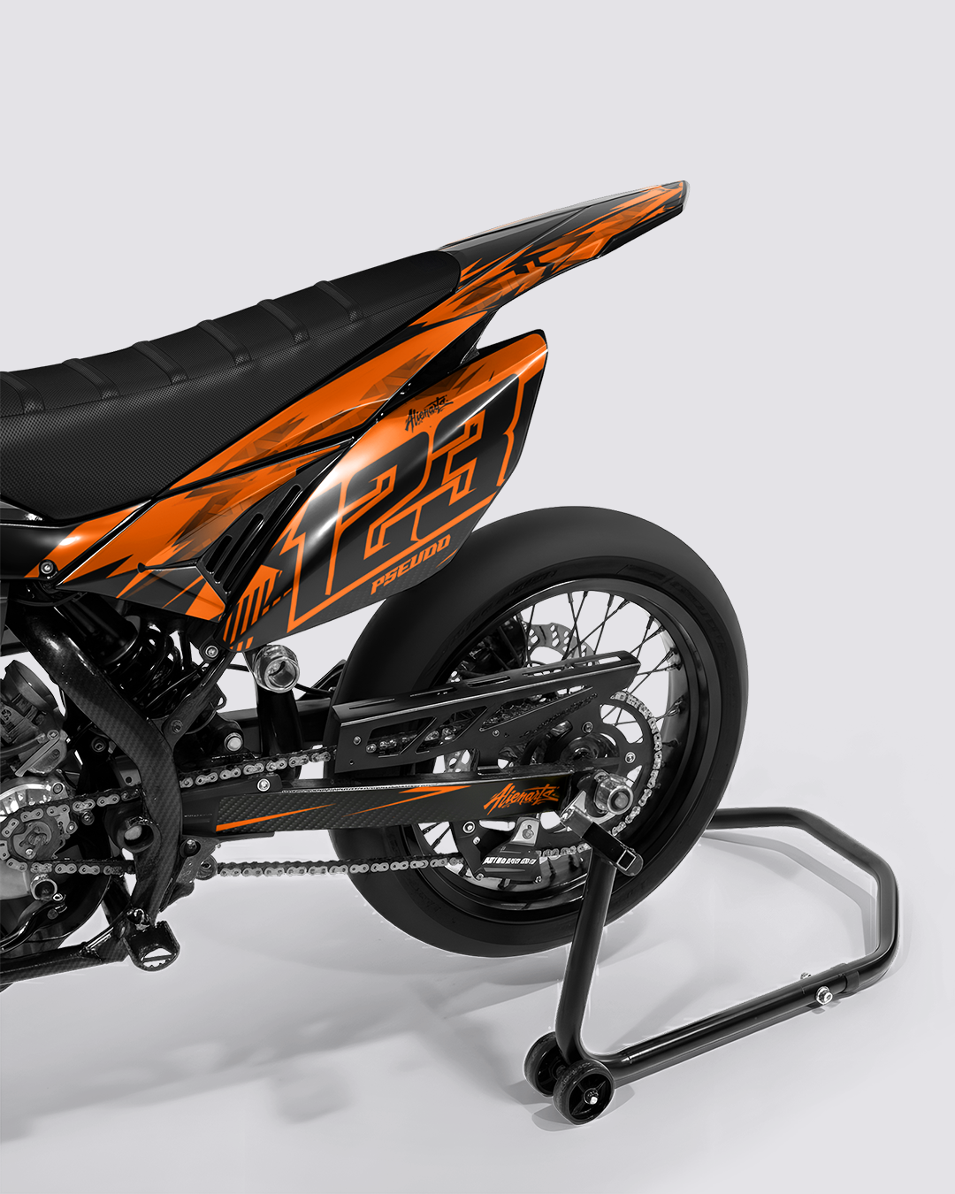 REAPER - Kit deco BETA 50cc - Orange — vue de dos
