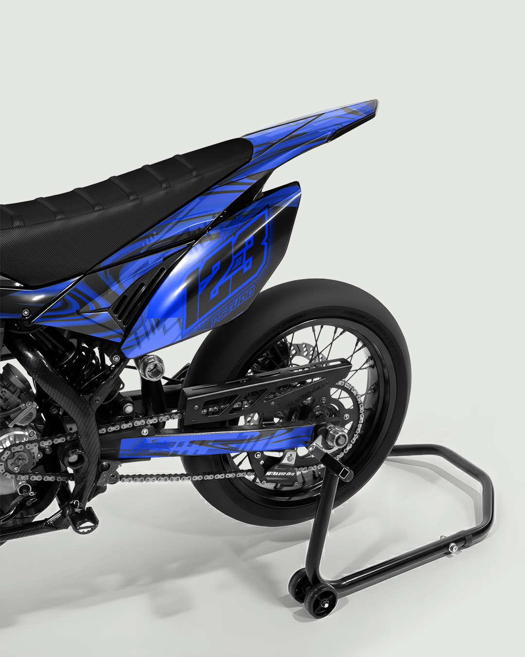 VORTEX - Kit deco BETA 50cc - Bleu — vue de dos
