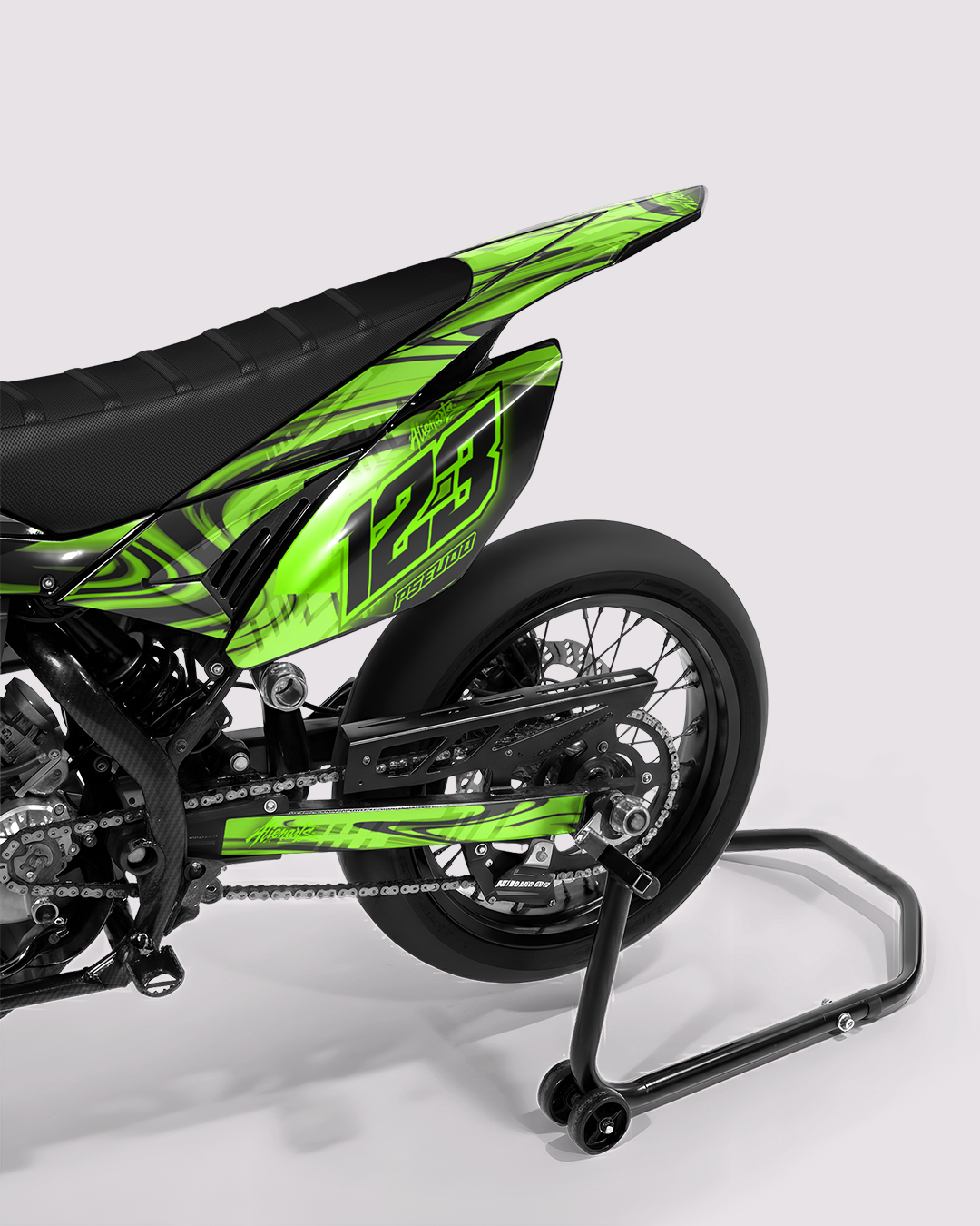 VORTEX - Kit deco BETA 50cc - Vert — vue de dos