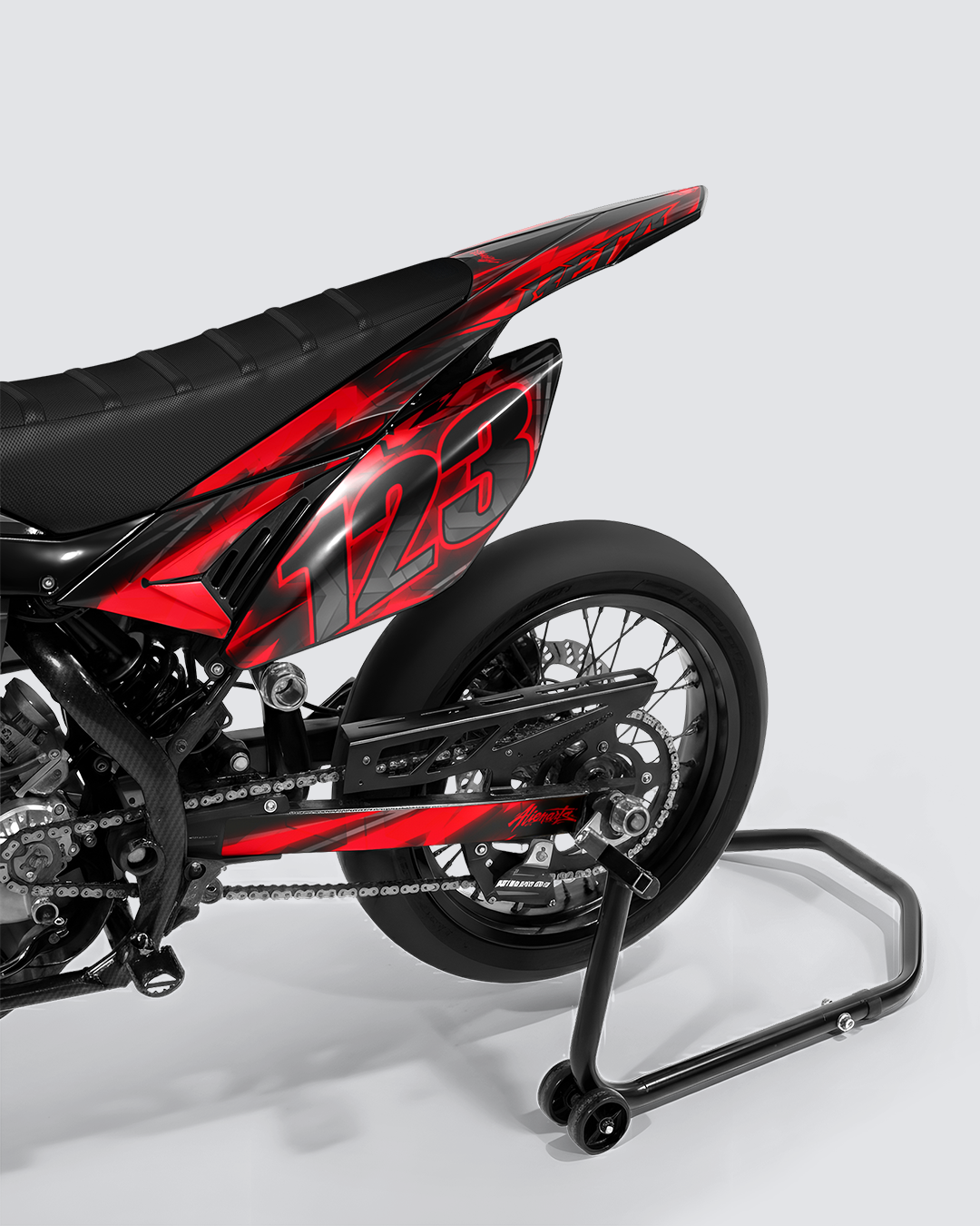 RAZOR - Kit deco BETA 50cc - Rouge — vue de dos