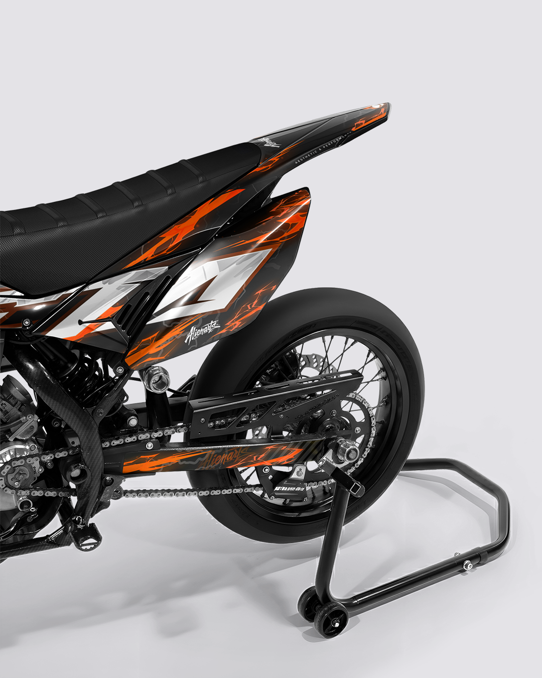STORMX - Kit deco BETA 50cc - Orange — vue de dos