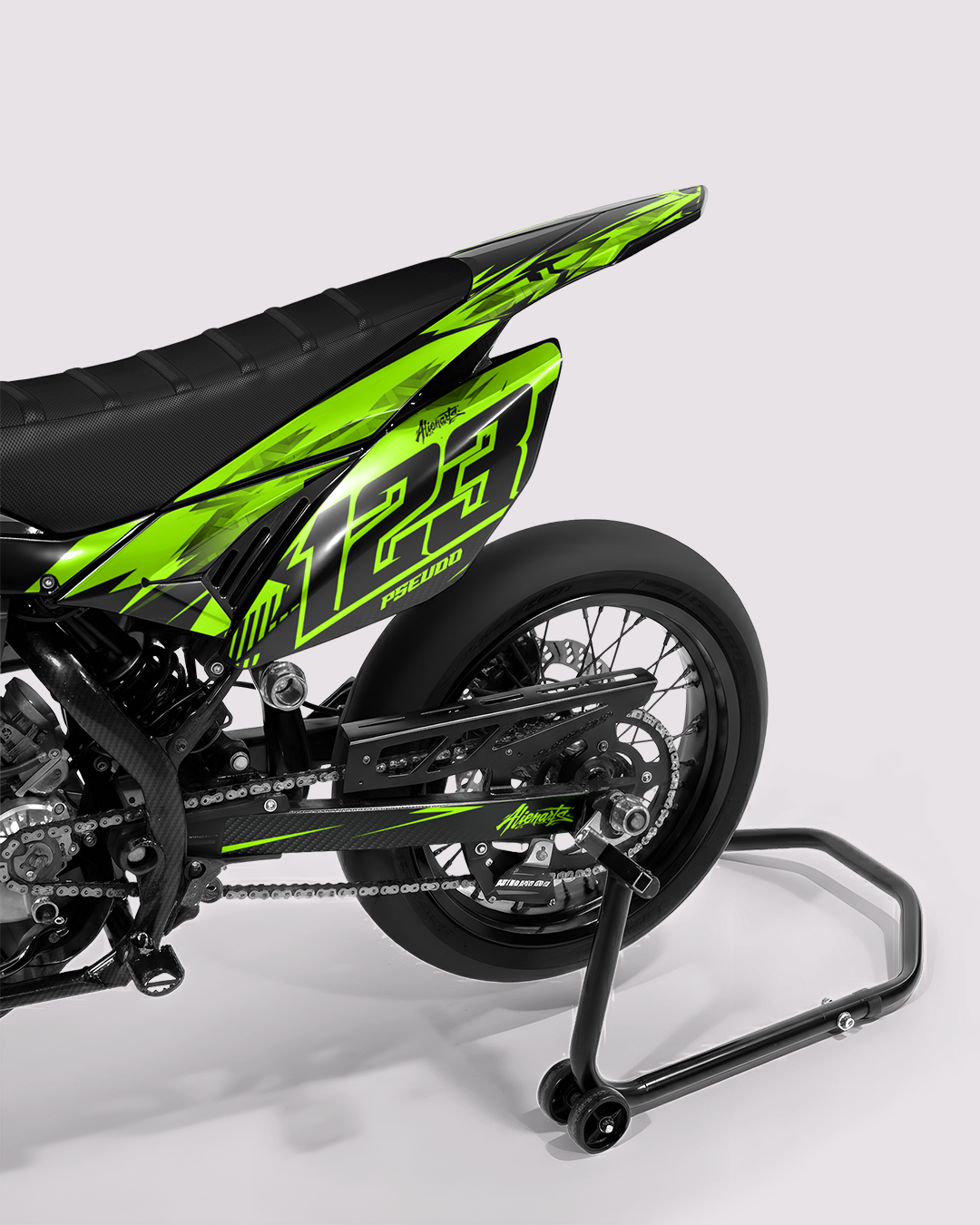 REAPER - Kit deco BETA 50cc - Vert — vue de dos