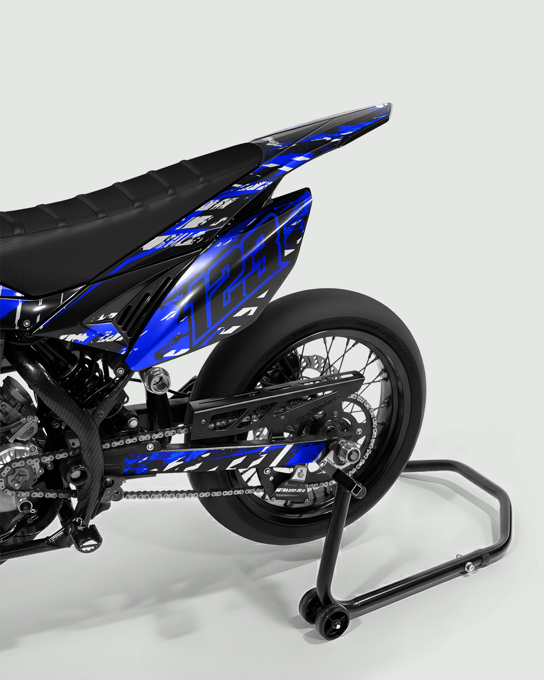 ROGUE - Kit deco BETA 50cc - Bleu — vue de dos