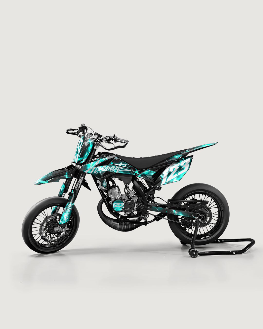 PLASMA - Kit deco BETA 50cc - Turquoise — vue de côté