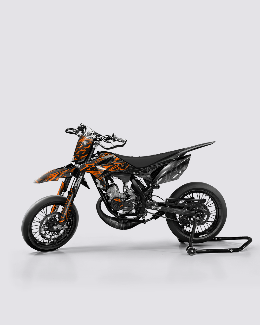 NEMESIS - Kit deco BETA 50cc - Orange — vue de côté