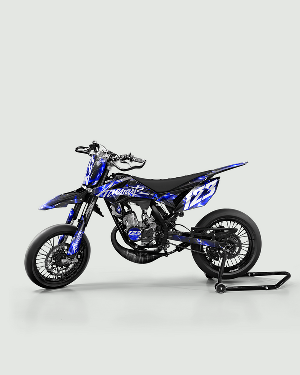 PLASMA - Kit deco BETA 50cc - Bleu — vue de côté