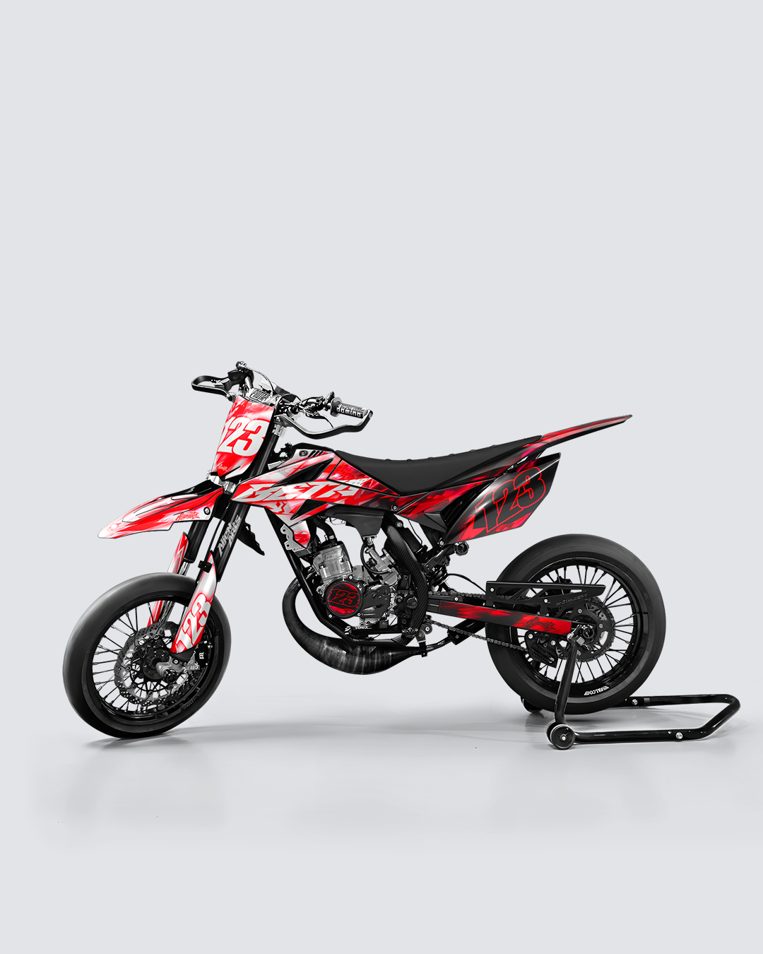 RUSH - Kit deco BETA 50cc - Rouge — vue de côté