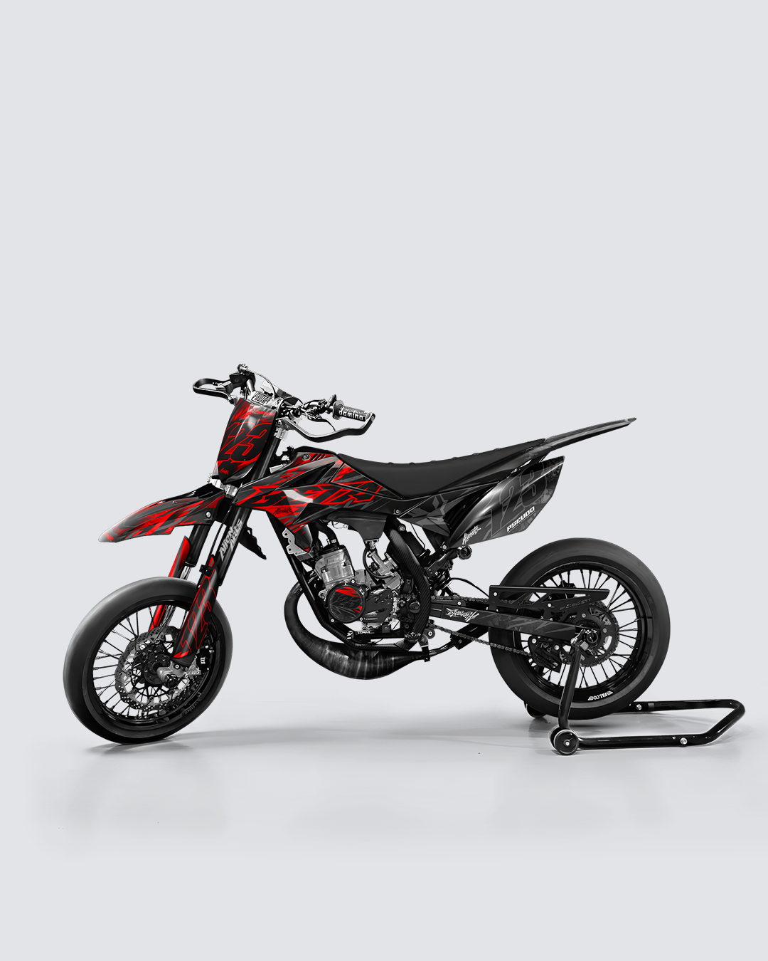 NEMESIS - Kit deco BETA 50cc - Rouge — vue de côté