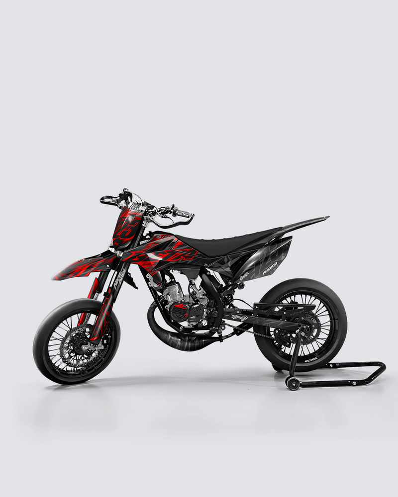 NEMESIS - Kit deco BETA 50cc - Rouge — vue de côté