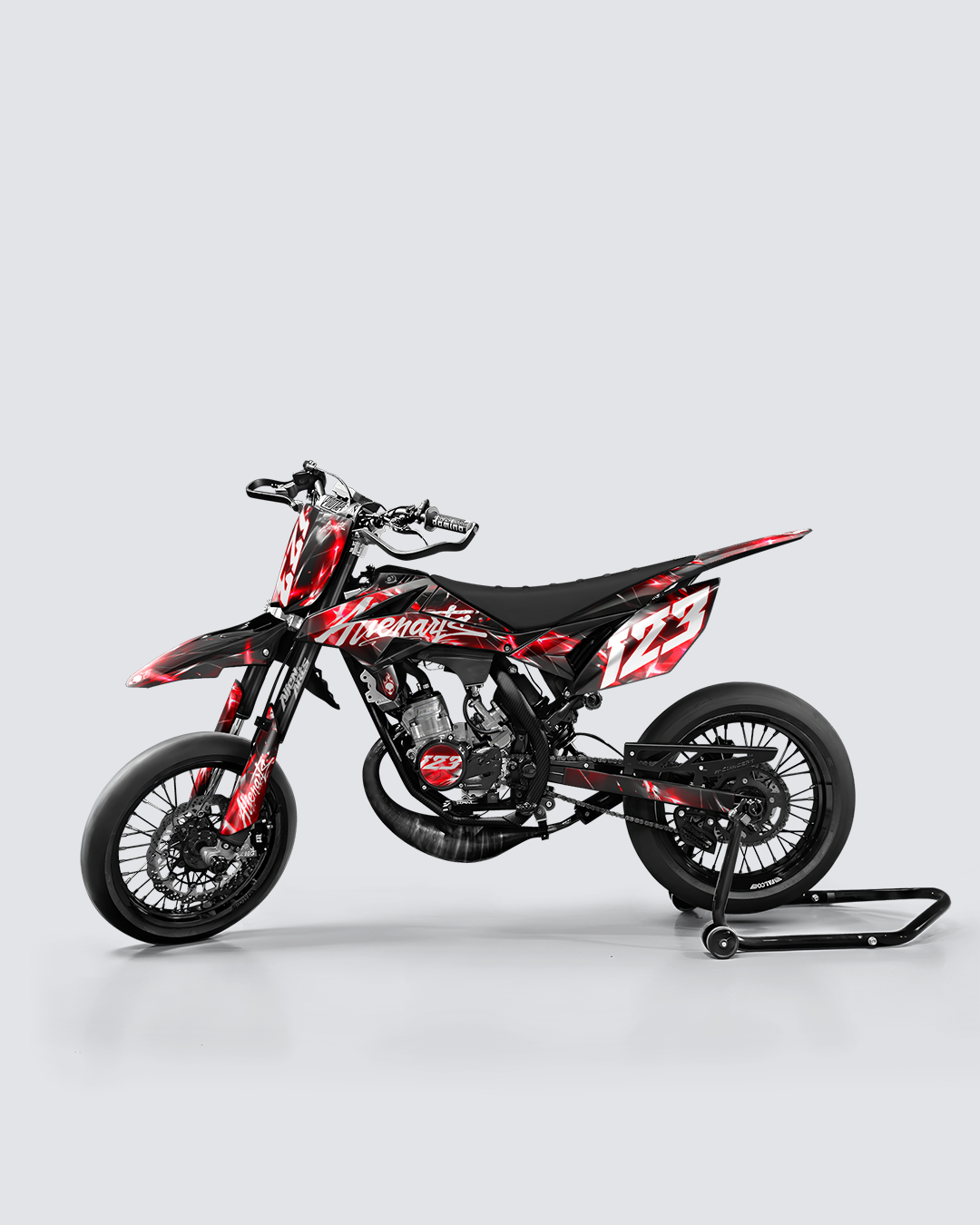 PLASMA - Kit deco BETA 50cc - Rouge — vue de côté